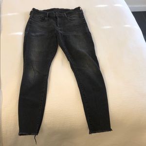 Mother denim, looker ankle fray